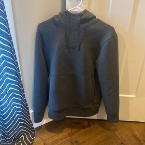 small dark grey hoodie. thick cotton.